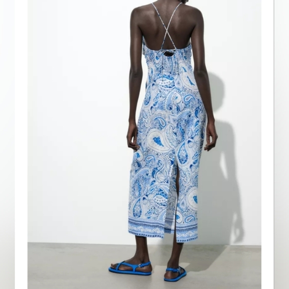 Zara Knot Print Midi Dress - Picture 3 of 7